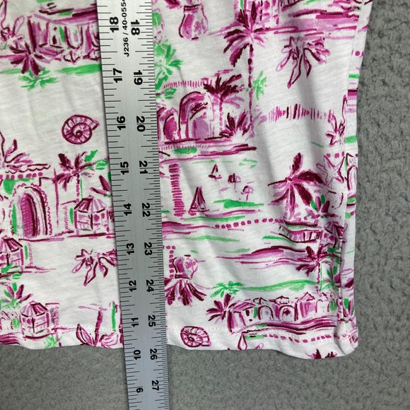 Stella Parker T Shirt Womens Small Purple Palm V Neck Lightweight Travel Tourist - Picture 5 of 10